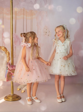 Faeella, Girls party wear dresses, perfect for birthday party, holiday photoshoots, weddings, flower girl and special occasions. Glittery, sequins and premium high quality party dresses for toddlers