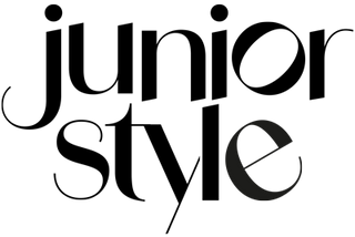 Black 'junior style' text on a white background