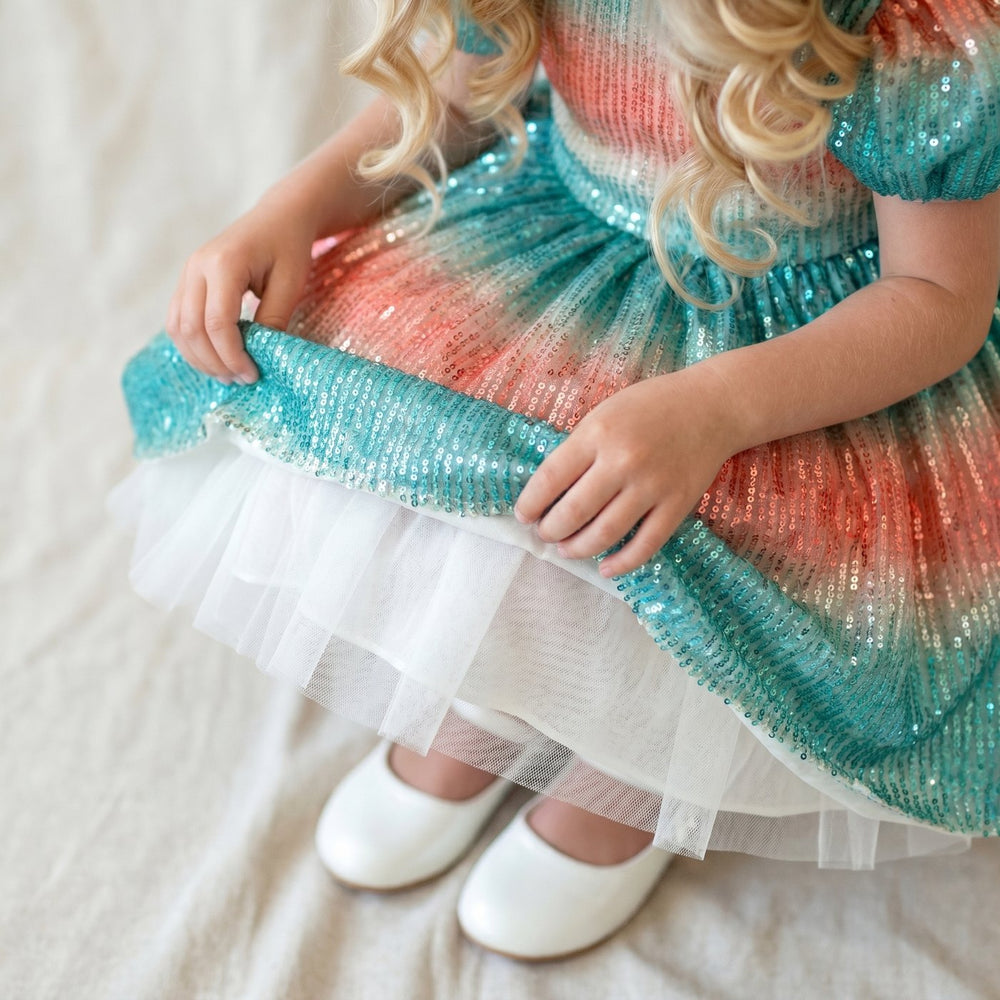 Sequin and tulle detail