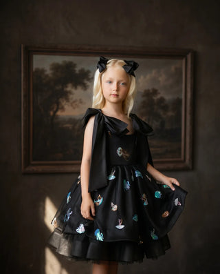 Noir & Neon Girls Dresses - Faeella