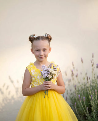 Pastels & Yellow Girls Dresses - Faeella