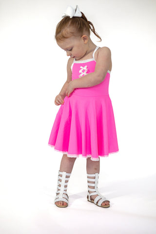 Molly Athleisure Dress - Barbie Pink