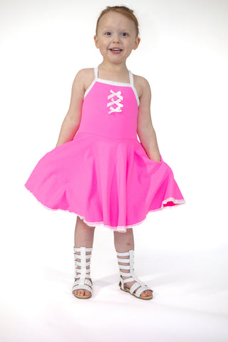 Molly Athleisure Dress - Barbie Pink