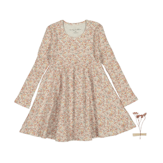 The Printed Long Sleeve Dress - Mist Floral
