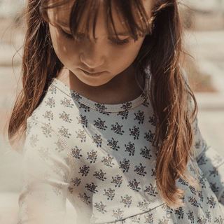 The Printed Long Sleeve Dress - Vintage Rose