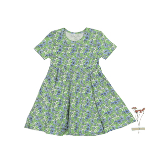The Printed Short Sleeve Dress - Pansy
