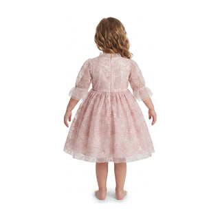 Blush Petal Music Box Dress, back view, by Faeella