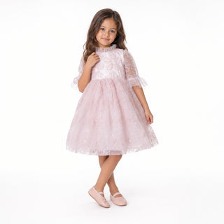 Blush Petal Music Box Dress, front view, by Faeella