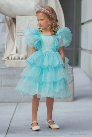 Bluebell Fairy Layered Tulle Flower Girl Dress