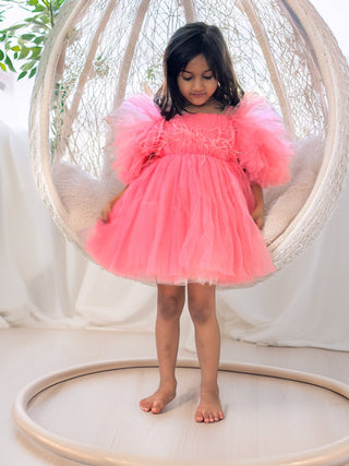 Blush Feather Fairy Tulle Dress – fairy - inspired dress for girls, perfect for | Faeella