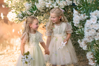 Enchanted Bloom Embroidered Tulle Dress – fairy - inspired dress for girls, perfect for | Faeella