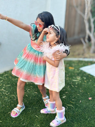 Iridescent Stardust Dress – fairy - inspired dress for girls, perfect for | Faeella