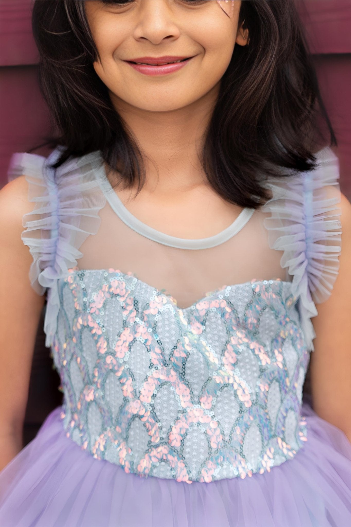 Lilac Dream Tiered Tulle Birthday Dress for Girls | Faeella 3 Lilac Dream Tiered Tulle Birthday Dress for Girls | Faeella 3