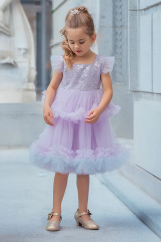 lilac fairy dress La Femme 32609 - Long Beaded/Jersey Sheath Dress main image 1