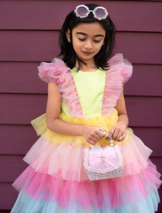 Neon Glow Pastel Princess Dress – fairy - inspired dress for girls, perfect for Dresses | Faeella