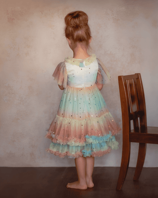 Pastel Stardust Layered Party Dress – fairy - inspired dress for girls, perfect for | Faeella