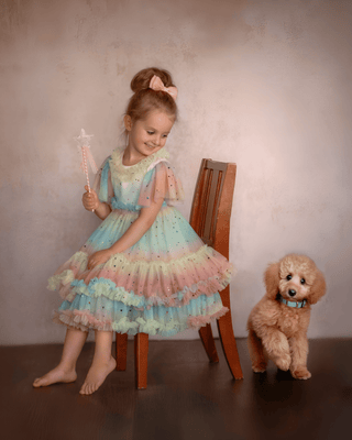 Pastel Stardust Layered Party Dress – fairy - inspired dress for girls, perfect for | Faeella