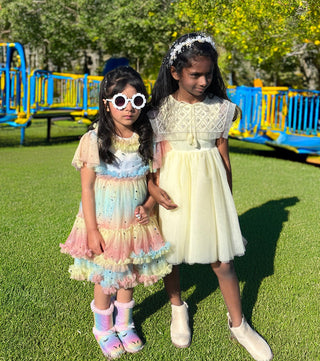 Pastel Stardust Layered Party Dress – fairy - inspired dress for girls, perfect for | Faeella