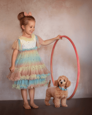 Pastel Stardust Layered Party Dress – fairy - inspired dress for girls, perfect for | Faeella