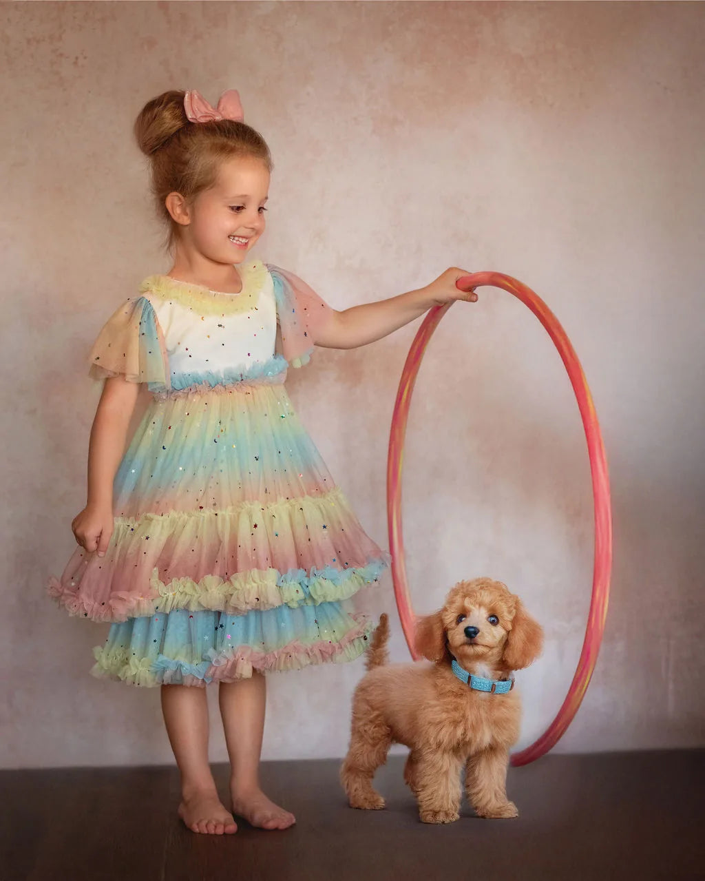 dress layered for girls Pastel Stardust Layered Tulle Birthday Dress