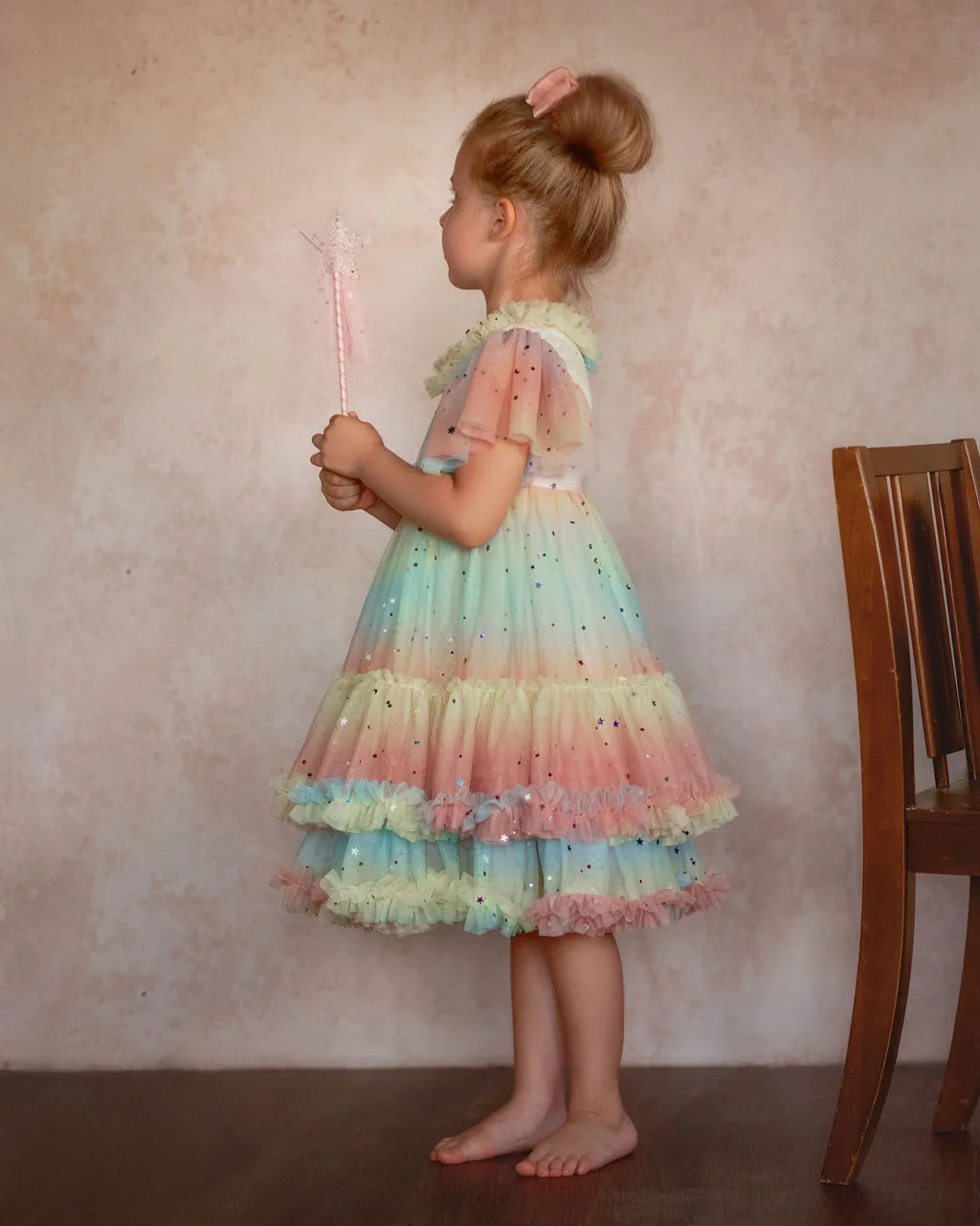 Pastel Stardust Layered Tulle Birthday Dress