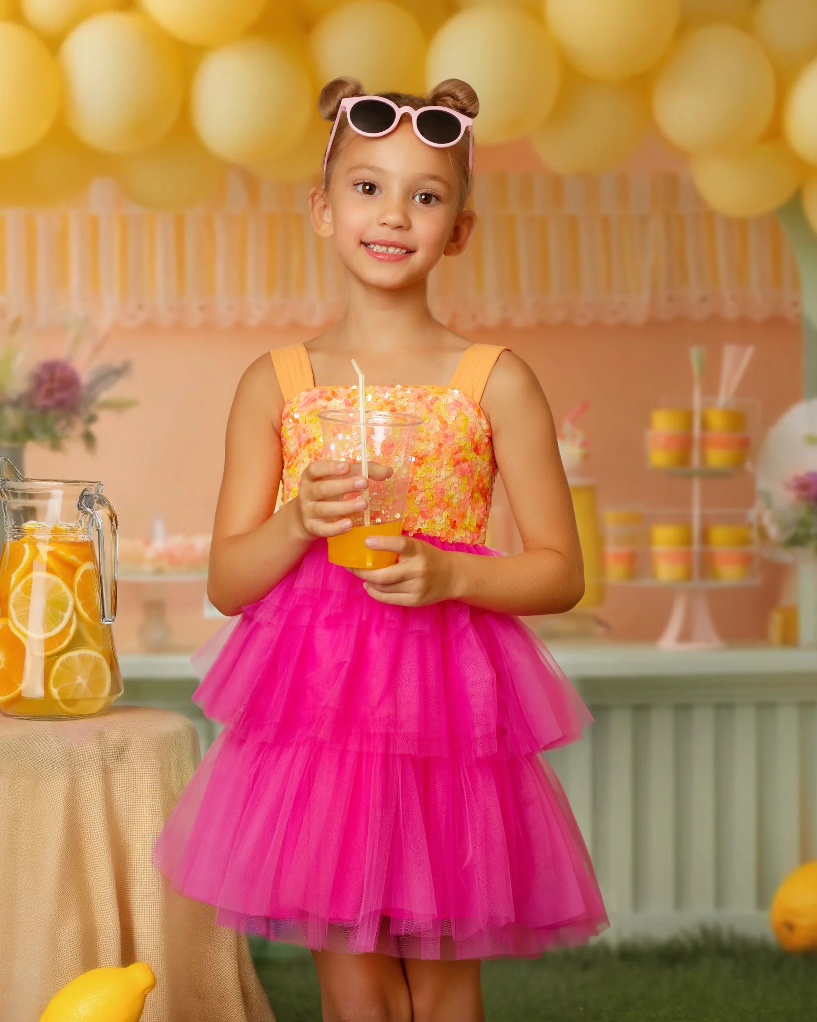 Pink Lemonade Sequin Tulle Dress