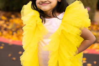 Radiant Yellow Fairy Wings Dress – fairy - inspired dress for girls, perfect for | Faeella