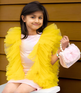 Radiant Yellow Fairy Wings Dress – fairy - inspired dress for girls, perfect for | Faeella