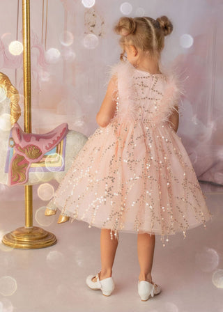Sparkly Feather Fairy Tulle Dress
