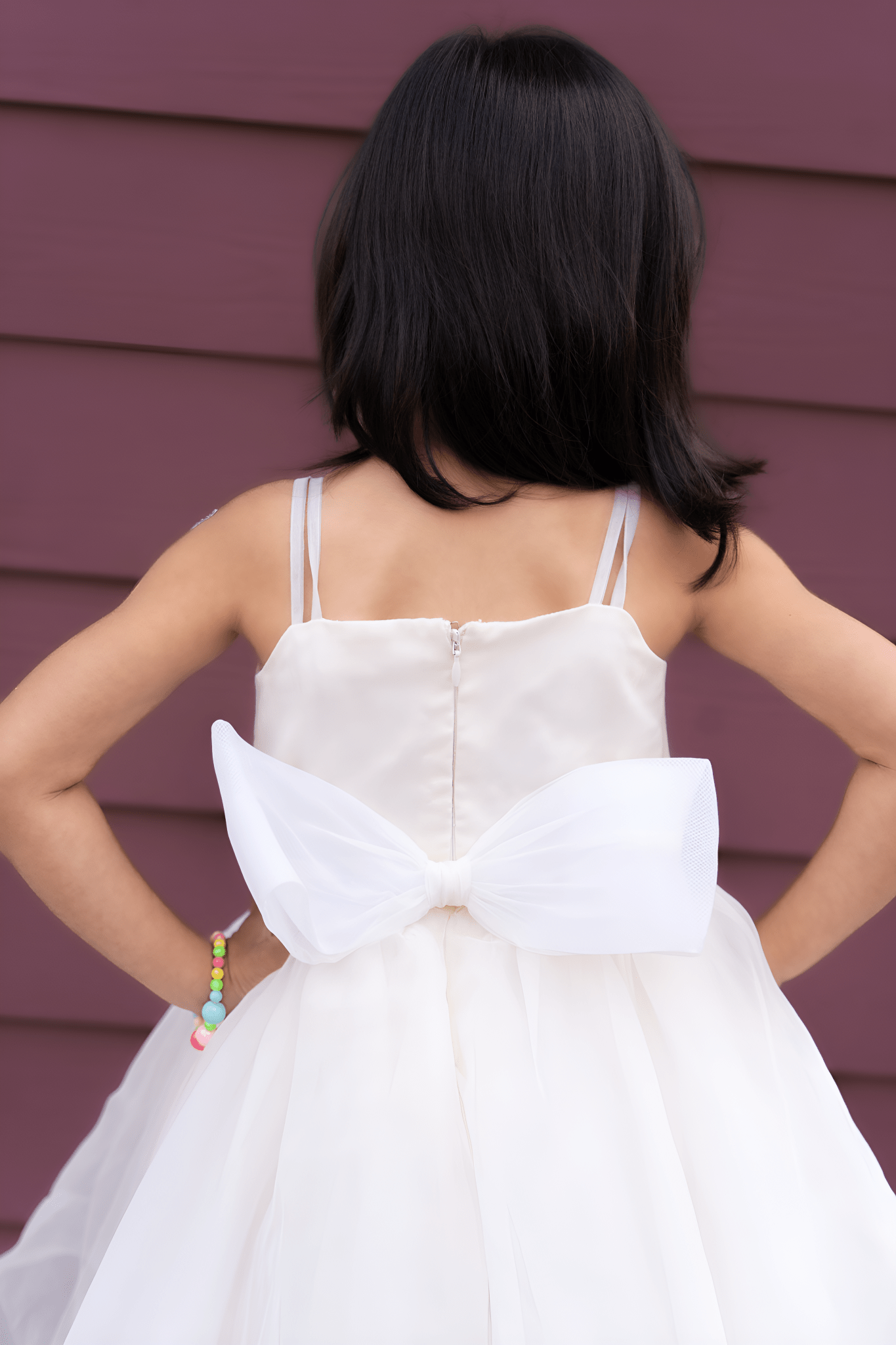 Whimsical 3D Butterfly Ivory Flower Girl Dress Whimsical 3D Butterfly Ivory Flower Girl Dress